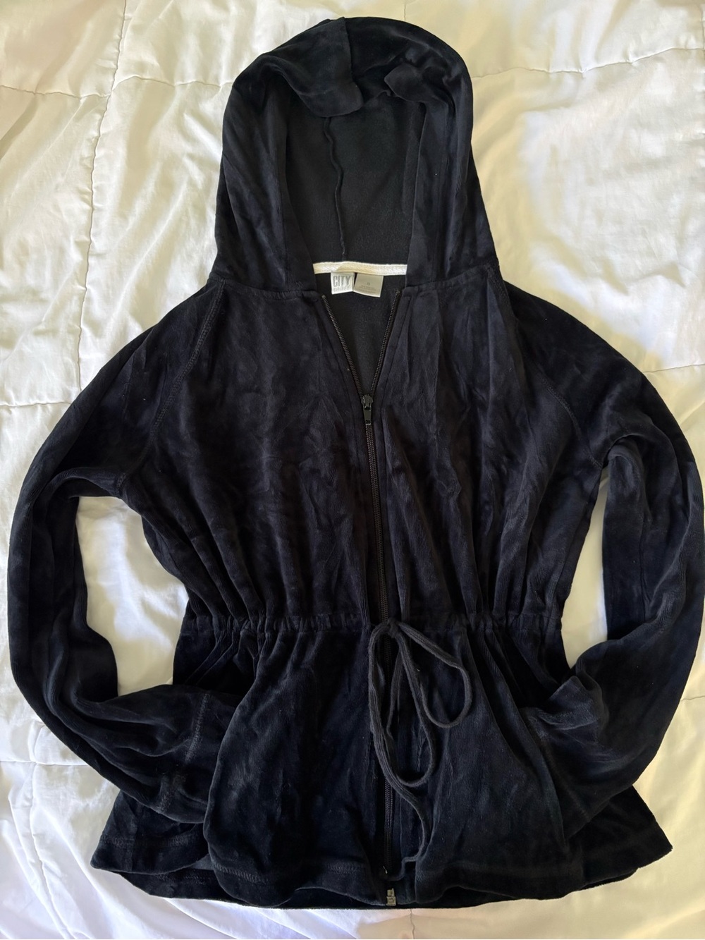 Vintage Y2K DKNY Black Velvet Velour Jacket